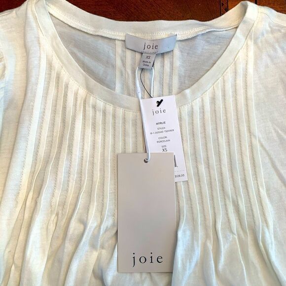 Joie blouse in white size XS, NWT - Picture 4 of 5